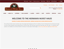 Tablet Screenshot of hermannwursthaus.com